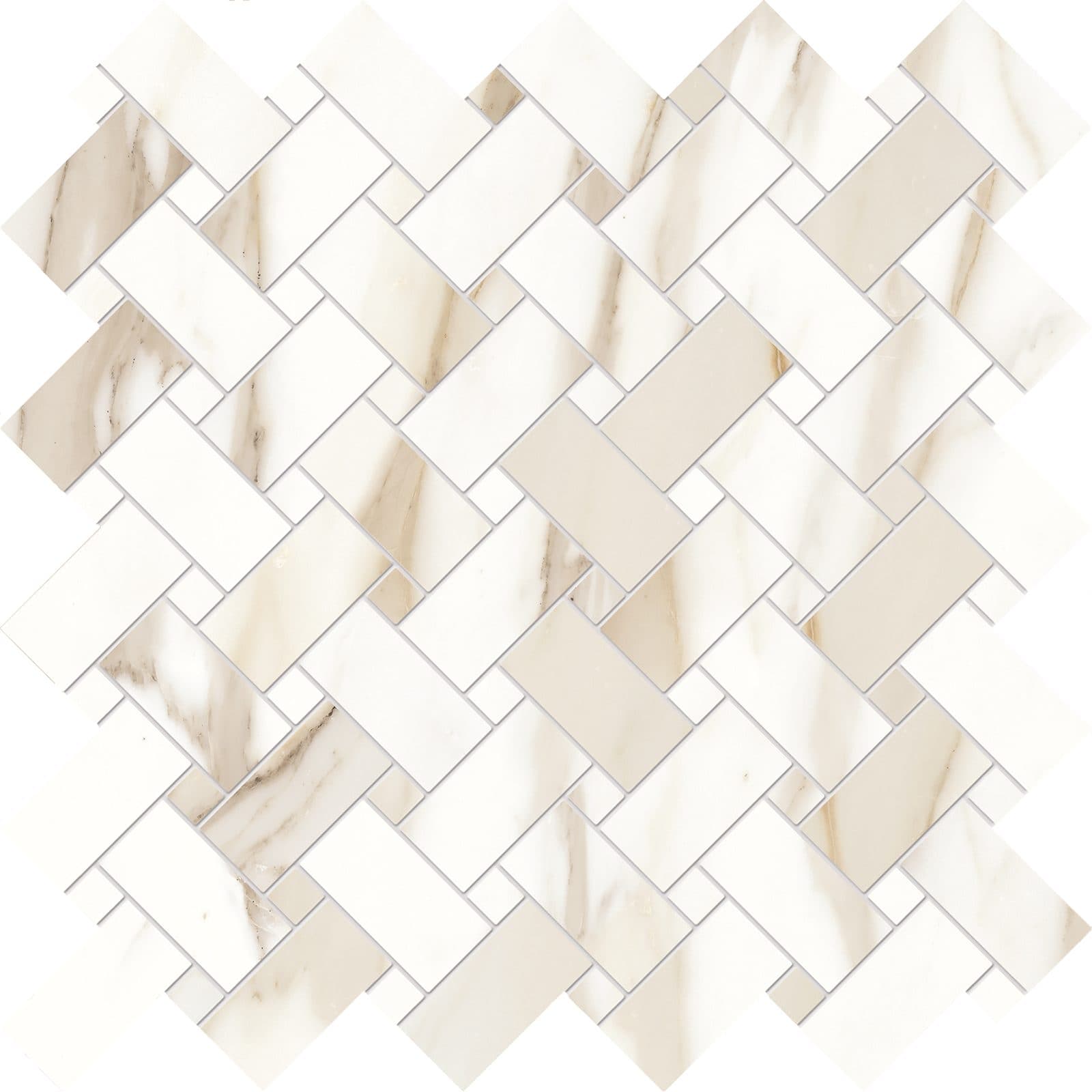 Tele Di Marmo Reloaded Intrecci 30×30 Calacatta Gold Canova