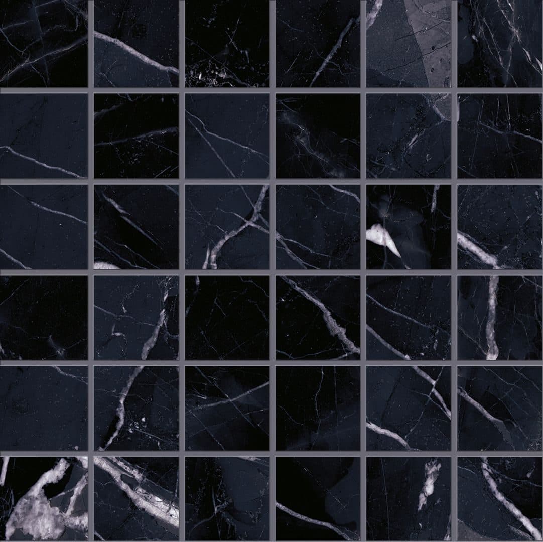 Tele Di Marmo Revolution mozaic 5×5 30×30 Calacatta Black