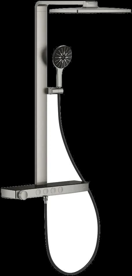 GROHE Rainshower Aqua Pure Sistem duș cu termostat pentru montare pe perete - finisaj Supersteel Infinity