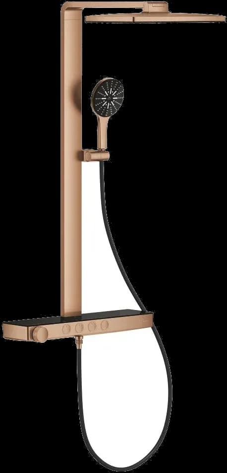 GROHE Rainshower Aqua Pure Sistem duș cu termostat pentru montare pe perete - finisaj Bronz - Brushed Warm Sunset