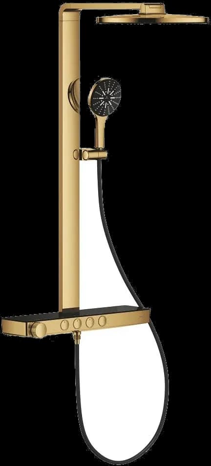 GROHE Rainshower Aqua Pure Sistem duș cu termostat pentru montare pe perete - finisaj Aur - Cool Sunrise