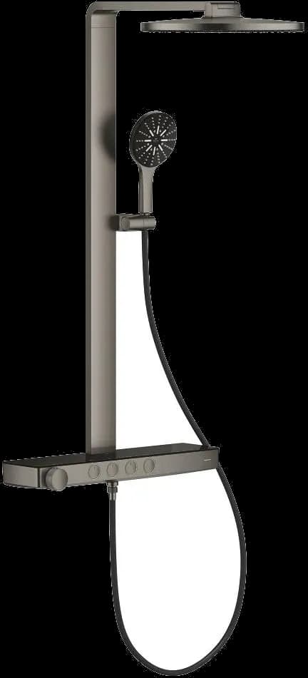 GROHE Rainshower Aqua Pure Sistem duș cu termostat pentru montare pe perete - finisaj Antracit - Brushed Hard Graphite