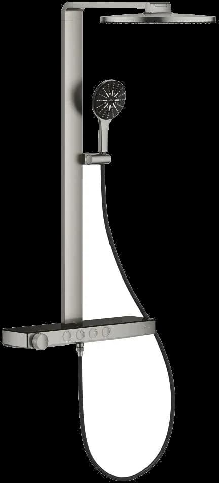 GROHE Rainshower Aqua Pure Sistem duș cu termostat pentru montare pe perete - finisaj Supersteel Infinity