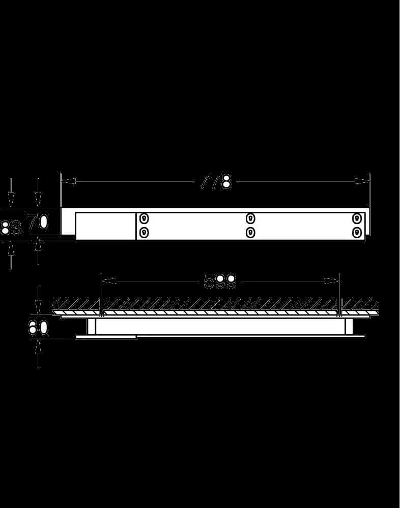 GROHE Allure Gravity Suport pentru prosop - desen tehnic cu cote