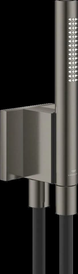 GROHE Rainshower Aqua Set duș de mână tip tijă, 2 jeturi, cu furtun și suport magnetic - finisaj Antracit - Brushed Hard Graphite