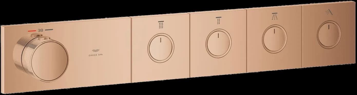 GROHE Grohtherm Aqua Tiles Termostat pentru montaj încastrat, cu 4 robinete - finisaj Bronz - Warm Sunset