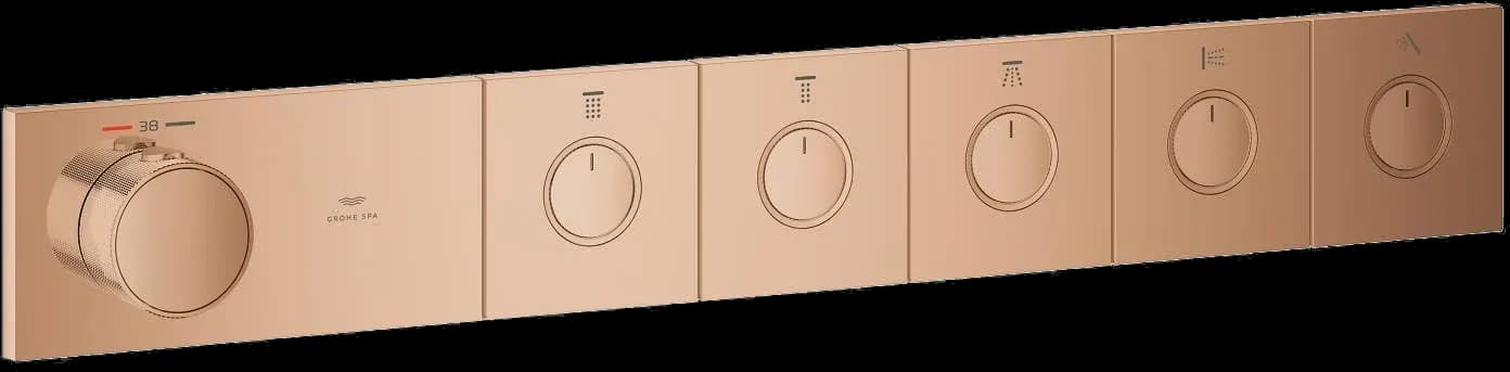 GROHE Grohtherm Aqua Tiles Termostat pentru montaj încastrat, cu 5 robinete - finisaj Bronz - Warm Sunset