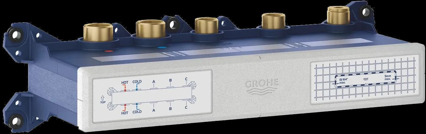 GROHE Grohtherm Aqua Tiles Corp încastrat pentru termostat, cu 3 robinete