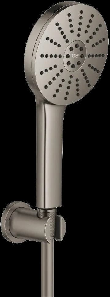 GROHE Vitalio Joy+ 120 Set duș cu 3 pulverizări, cu suport de perete - finisaj Antracit - Brushed Hard Graphite