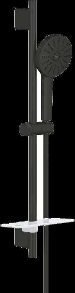 GROHE Euphoria 120 Set bară de duș cu 3 jeturi (Rain, Jet, Booster) - finisaj Negru - Matt Black