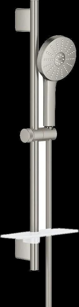 GROHE Euphoria 120 Set bară de duș cu 3 jeturi (Rain, Jet, Booster) - finisaj Supersteel Infinity