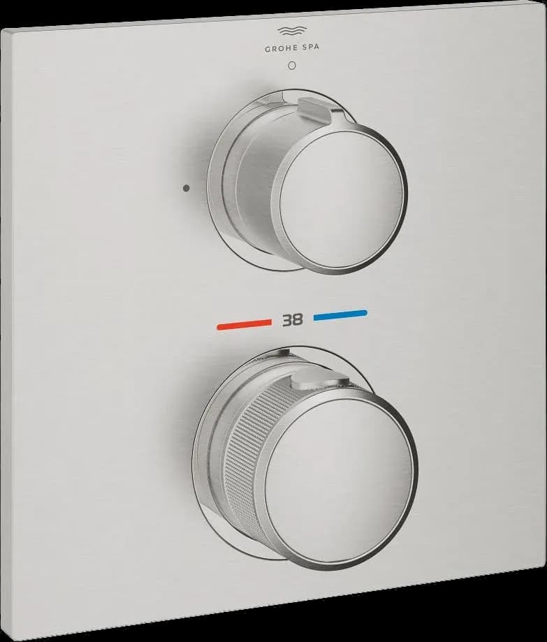 GROHE Allure Unitate de control cu termostat pentru instalare încastrată cu o ieșire - finisaj Supersteel Infinity