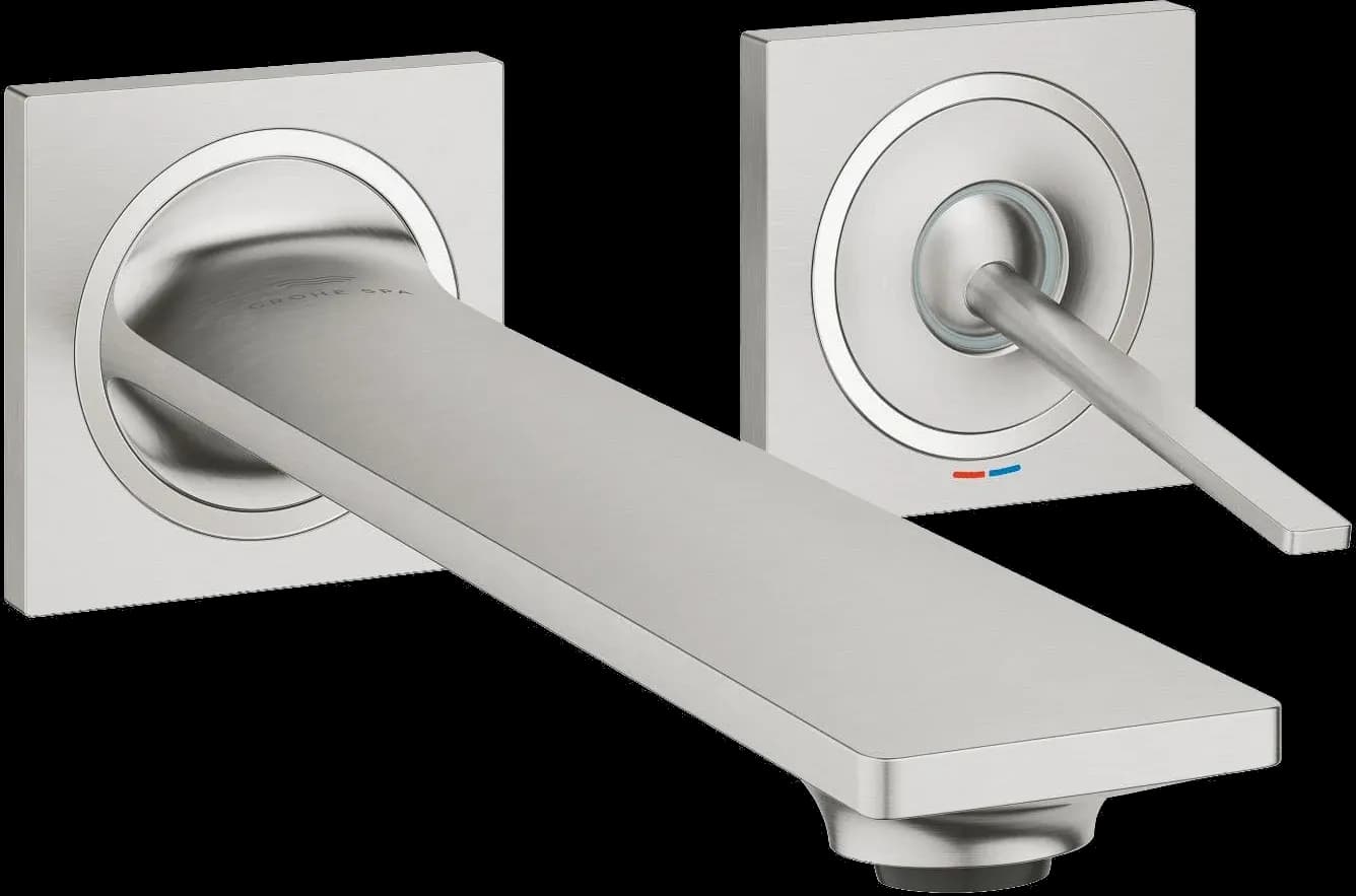 GROHE Allure Baterie lavoar cu 2 găuri Mărimea M - finisaj Supersteel Infinity
