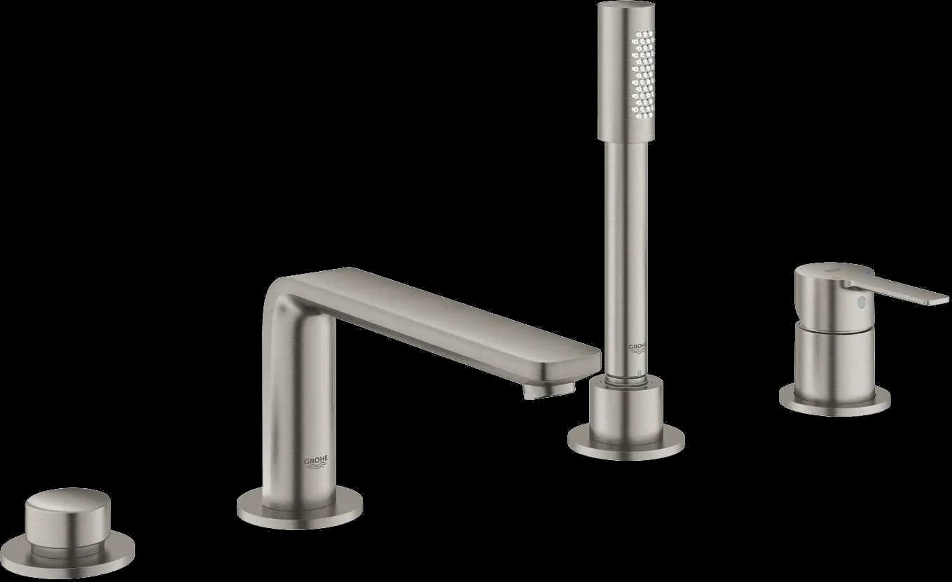 GROHE Lineare Baterie cadă monocomandă cu 4 găuri - finisaj Supersteel Infinity