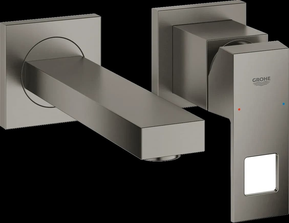 GROHE Eurocube Baterie lavoar cu 2 găuri Mărimea S - finisaj Antracit - Brushed Hard Graphite