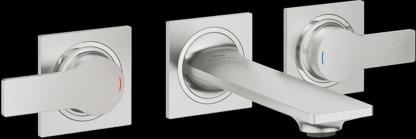 GROHE Allure Baterie lavoar cu 3 elemente 1/2" Mărimea S - finisaj Supersteel Infinity