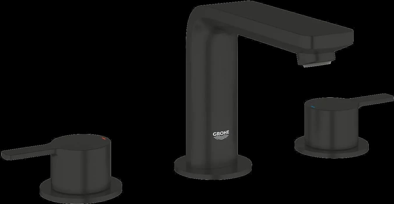 GROHE Lineare Baterie lavoar cu 3 elemente 1/2" Mărimea M - finisaj Negru - Matt Black