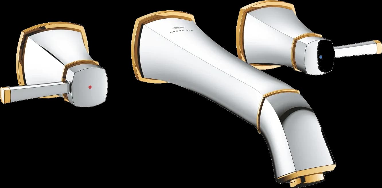 GROHE Grandera Baterie lavoar cu 3 găuri 1/2" Mărimea L - finisaj Crom, auriu