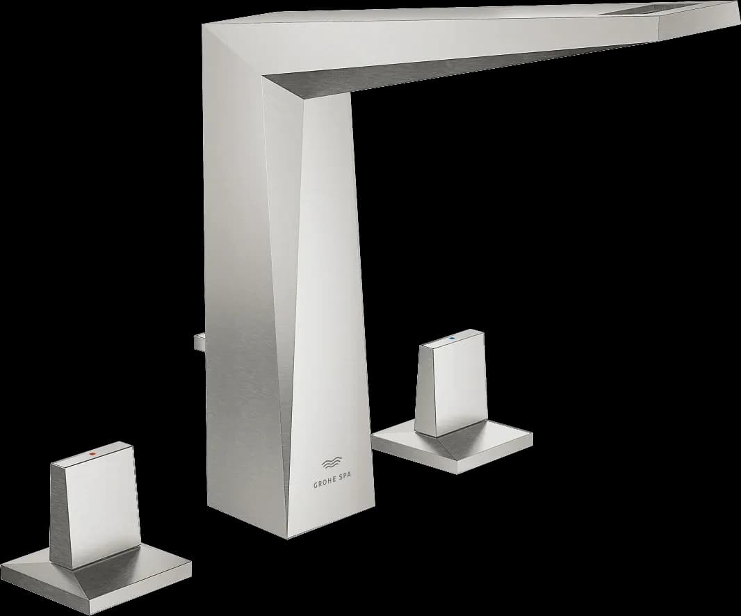 GROHE Allure Brilliant Baterie lavoar cu 3 găuri 1/2" Mărimea L - finisaj Supersteel Infinity