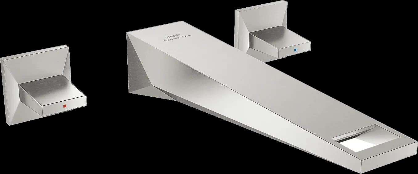 GROHE Allure Brilliant Baterie lavoar cu 3 găuri 1/2" Mărimea L - finisaj Supersteel Infinity