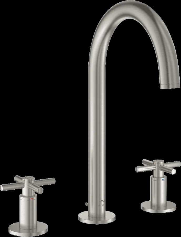 GROHE Atrio Baterie lavoar cu 3 găuri 1/2" Mărimea L - finisaj Supersteel Infinity