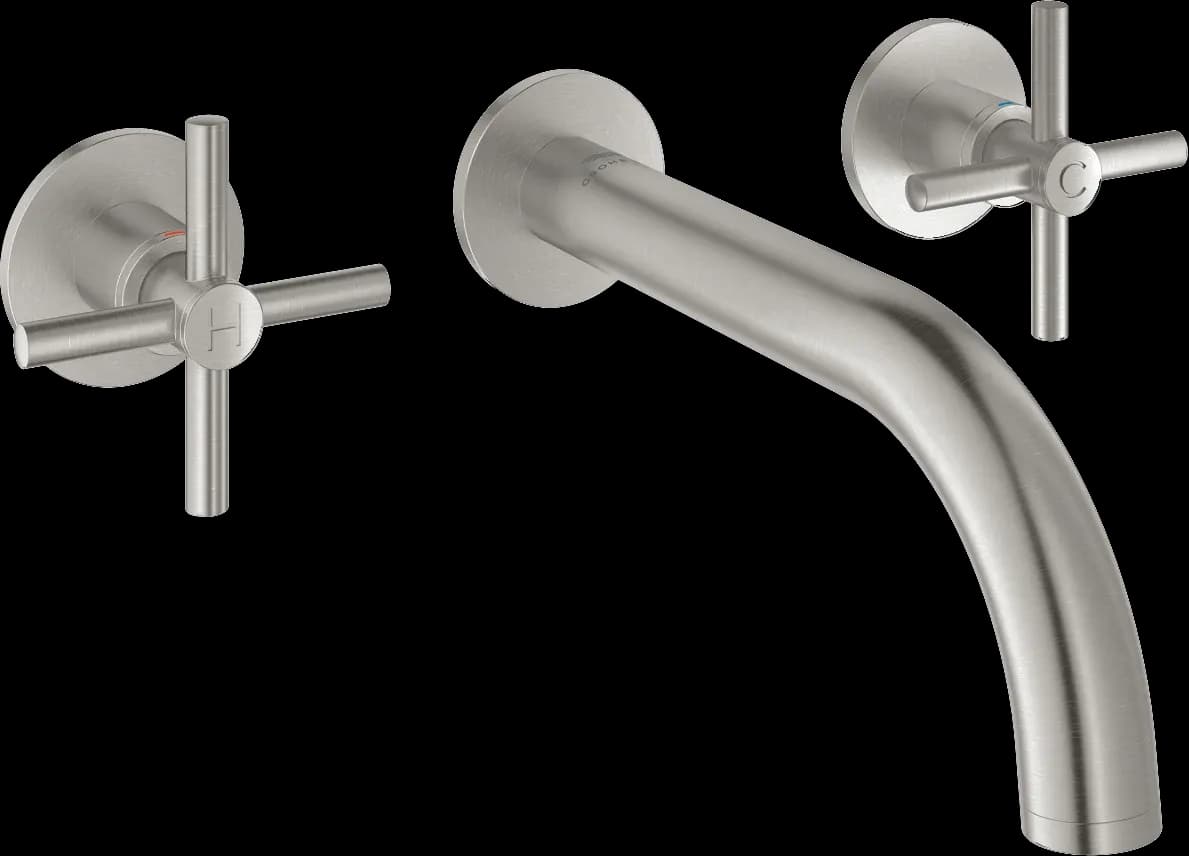 GROHE Atrio Baterie lavoar cu 3 găuri Mărimea M - finisaj Supersteel Infinity