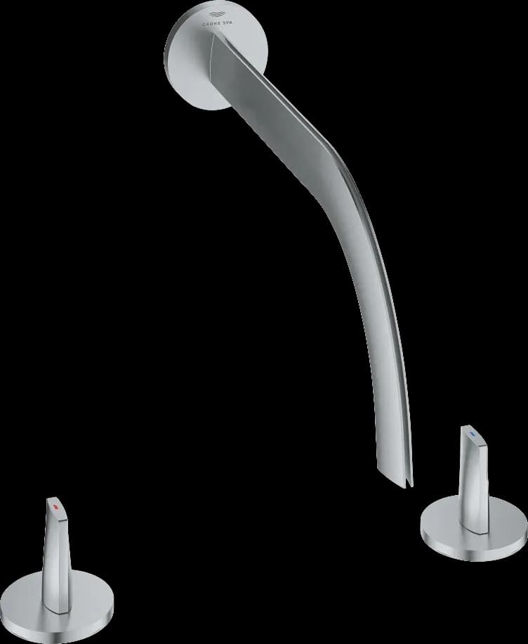 GROHE Atrio Icon 3D 3 Baterie lavoar cu 3 găuri, montaj pe perete