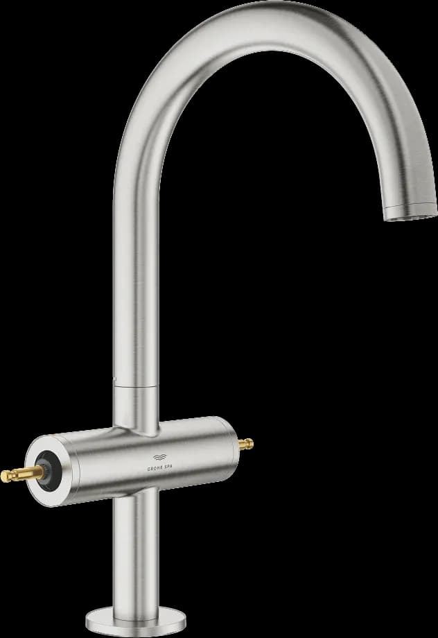 GROHE Atrio Private Collection Baterie lavoar pentru un orificiu, 1/2" Mărimea L - finisaj Supersteel Infinity