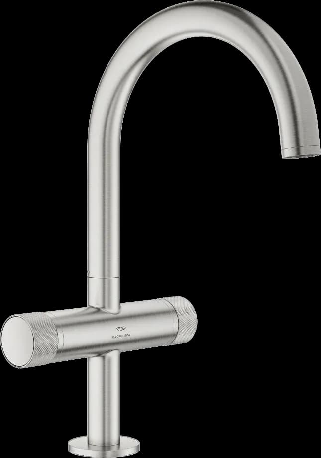 GROHE Atrio Private Collection Baterie lavoar pentru un orificiu, 1/2" Mărimea L - finisaj Supersteel Infinity