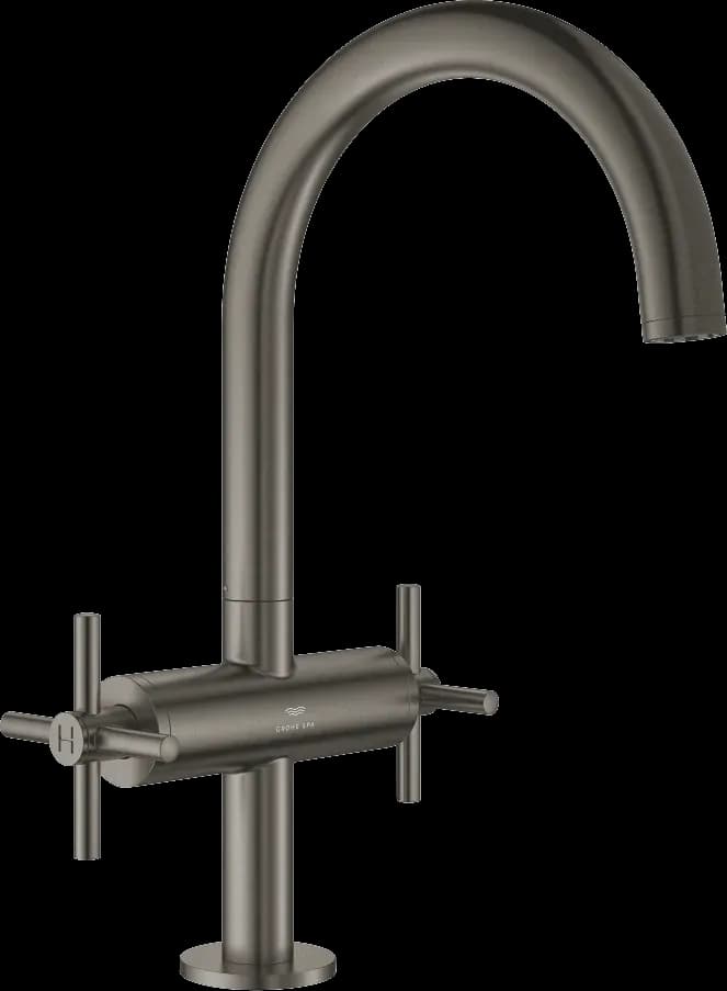 GROHE Atrio Baterie lavoar pentru un orificiu, 1/2" Mărimea L - finisaj Antracit - Brushed Hard Graphite