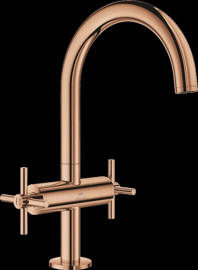 GROHE Atrio Baterie lavoar pentru un orificiu, 1/2" Mărimea L - finisaj Bronz - Warm Sunset