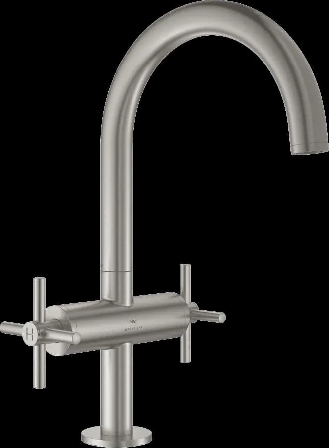GROHE Atrio Baterie lavoar pentru un orificiu, 1/2" Mărimea L - finisaj Supersteel Infinity