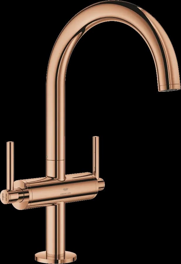 GROHE Atrio Baterie lavoar pentru un orificiu, 1/2" Mărimea L - finisaj Bronz - Warm Sunset