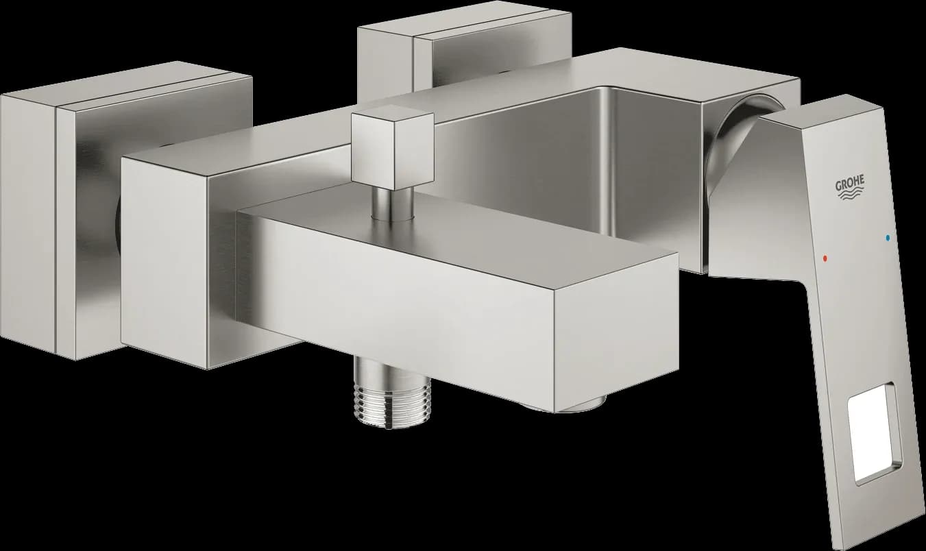 GROHE Eurocube Baterie cadă monocomandă 1/2" - finisaj Supersteel Infinity