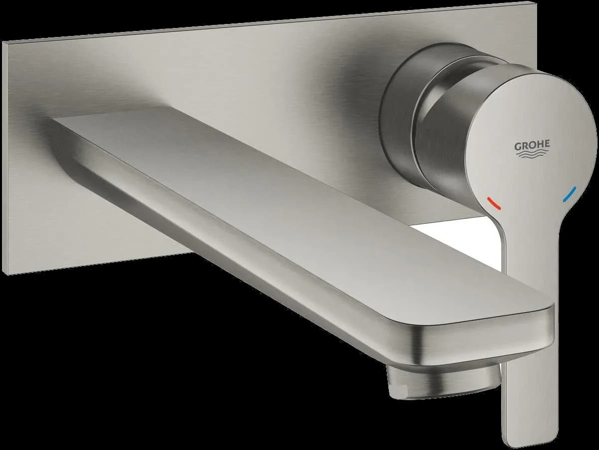 GROHE Lineare Baterie lavoar monocomandă cu 2 elemente Mărimea L - finisaj Supersteel Infinity