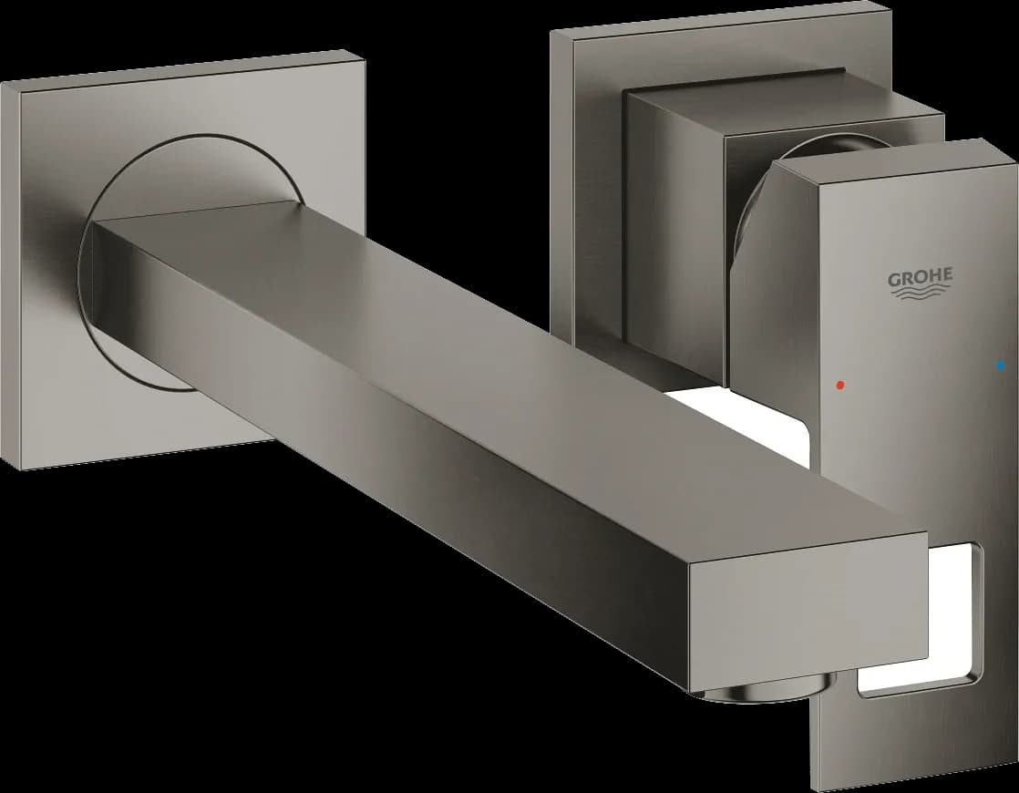 GROHE Eurocube Baterie lavoar cu 2 găuri Mărimea M - finisaj Antracit - Brushed Hard Graphite