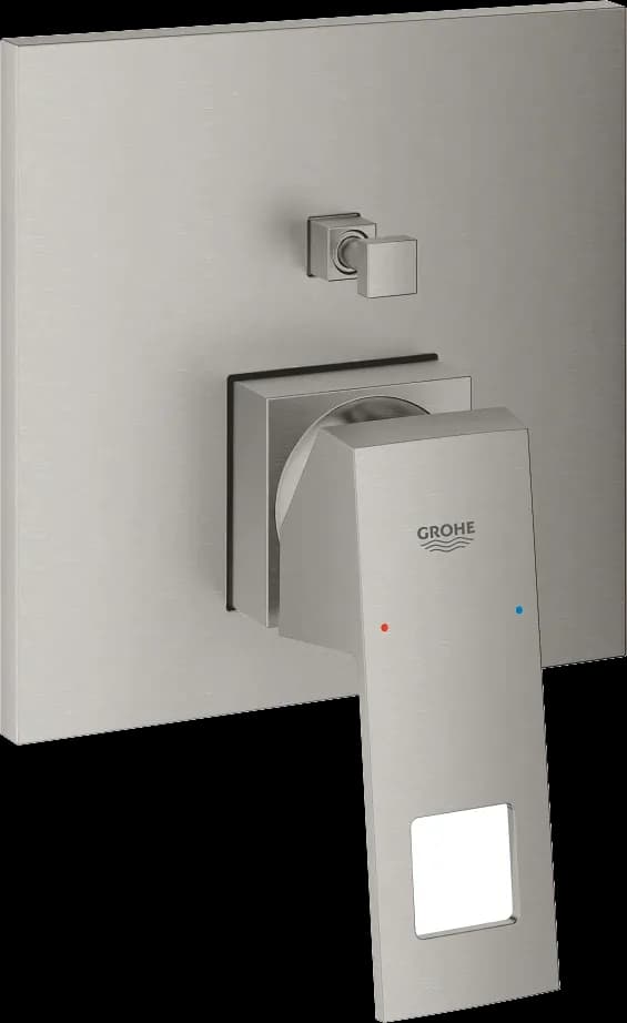 GROHE Eurocube Baterie monocomandă cu divertor cu două căi - finisaj Supersteel Infinity