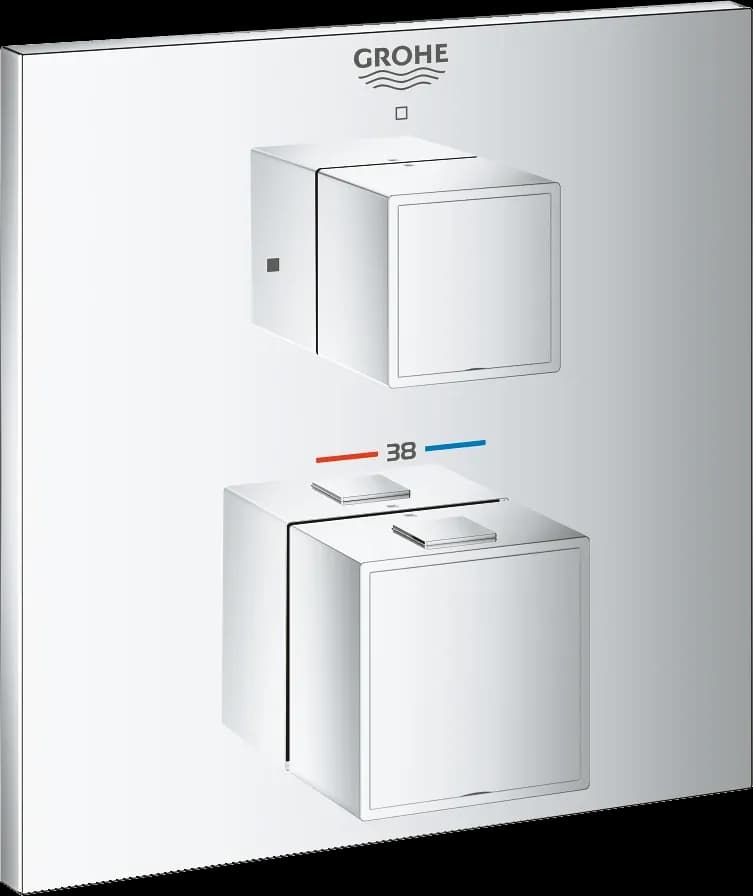 GROHE Grohtherm Cube Termostat pentru o ieșire, cu robinet de închidere