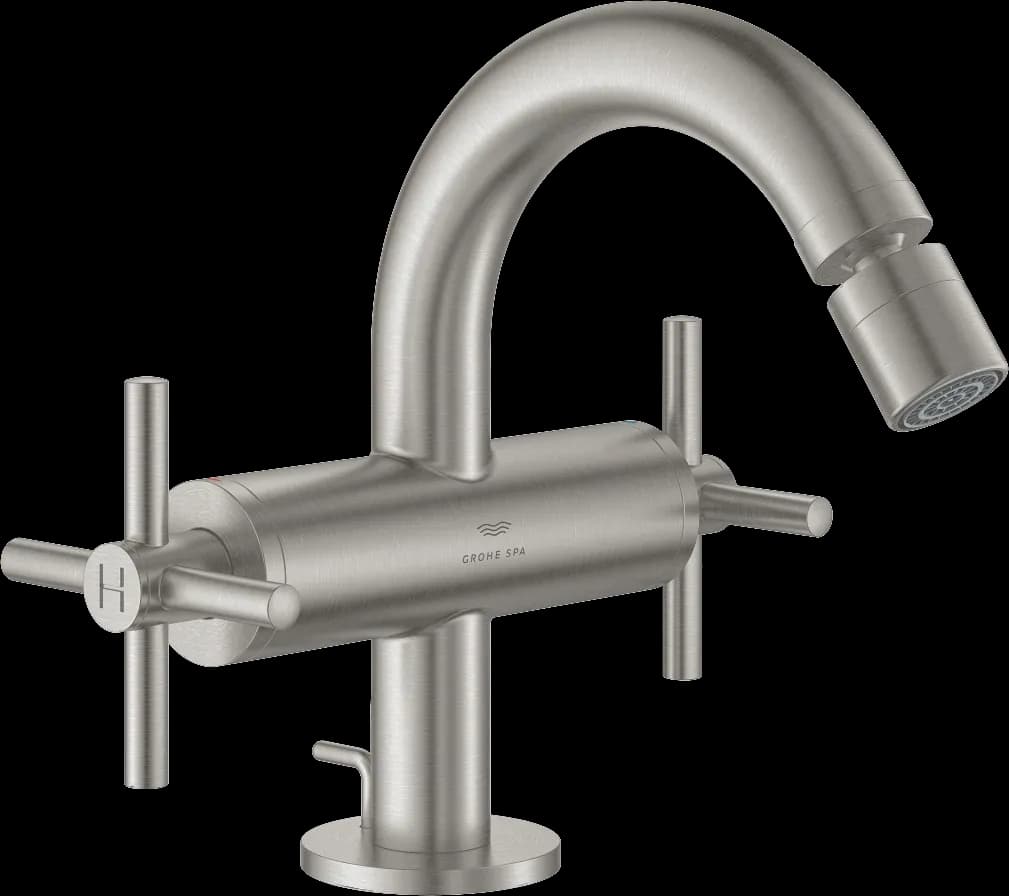 GROHE Atrio Baterie bideu 1/2" - finisaj Supersteel Infinity