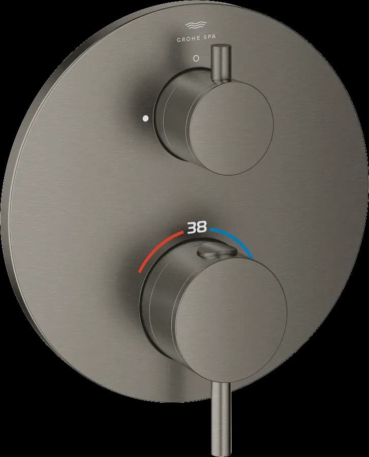 GROHE Atrio Termostat pentru o ieșire, cu robinet de închidere - finisaj Antracit - Brushed Hard Graphite