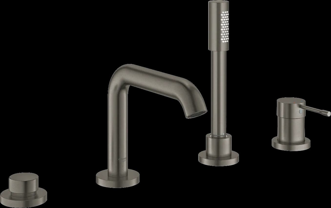 GROHE Essence Baterie cadă monocomandă cu 4 găuri - finisaj Antracit - Brushed Hard Graphite