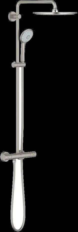 GROHE Euphoria System 310 Sistem de duș cu baterie cu termostat cu montare pe perete - finisaj Supersteel Infinity