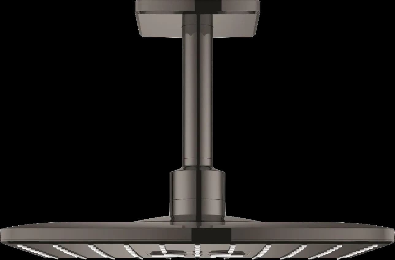 GROHE Rainshower SmartActive 310 Cube Set de duș fix cu montare în tavan 142 mm, 2 pulverizări - finisaj Antracit - Hard Graphite