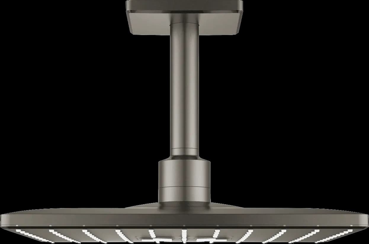 GROHE Rainshower SmartActive 310 Cube Set de duș fix cu montare în tavan 142 mm, 2 pulverizări - finisaj Antracit - Brushed Hard Graphite
