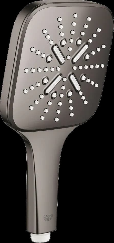 GROHE Rainshower SmartActive 130 Cube Pară de duș cu 3 pulverizări - finisaj Antracit - Hard Graphite