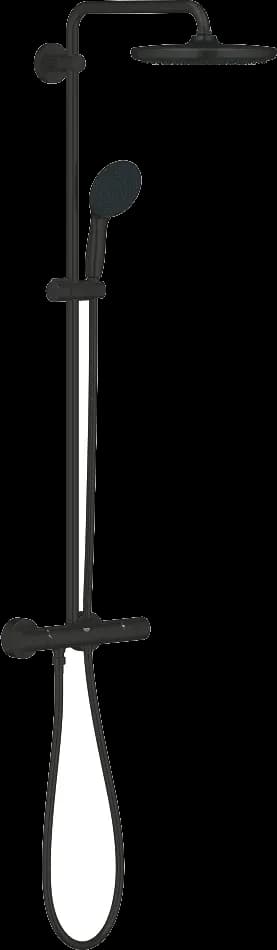 GROHE Vitalio Start System 250 Sistem duș cu termostat pentru montare pe perete - finisaj Negru - Matt Black