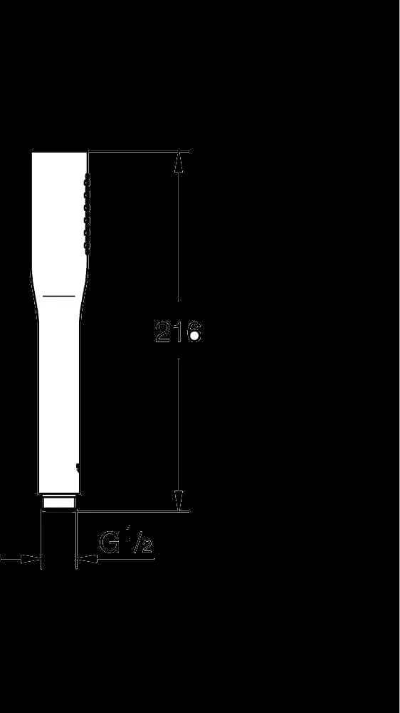GROHE Euphoria Cosmopolitan Stick Pară de duș cu 1 pulverizare - desen tehnic cu cote