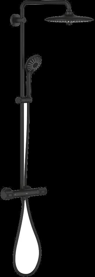 GROHE Euphoria System 260 Sistem de duș cu baterie cu termostat cu montare pe perete - finisaj Negru - Phantom Black