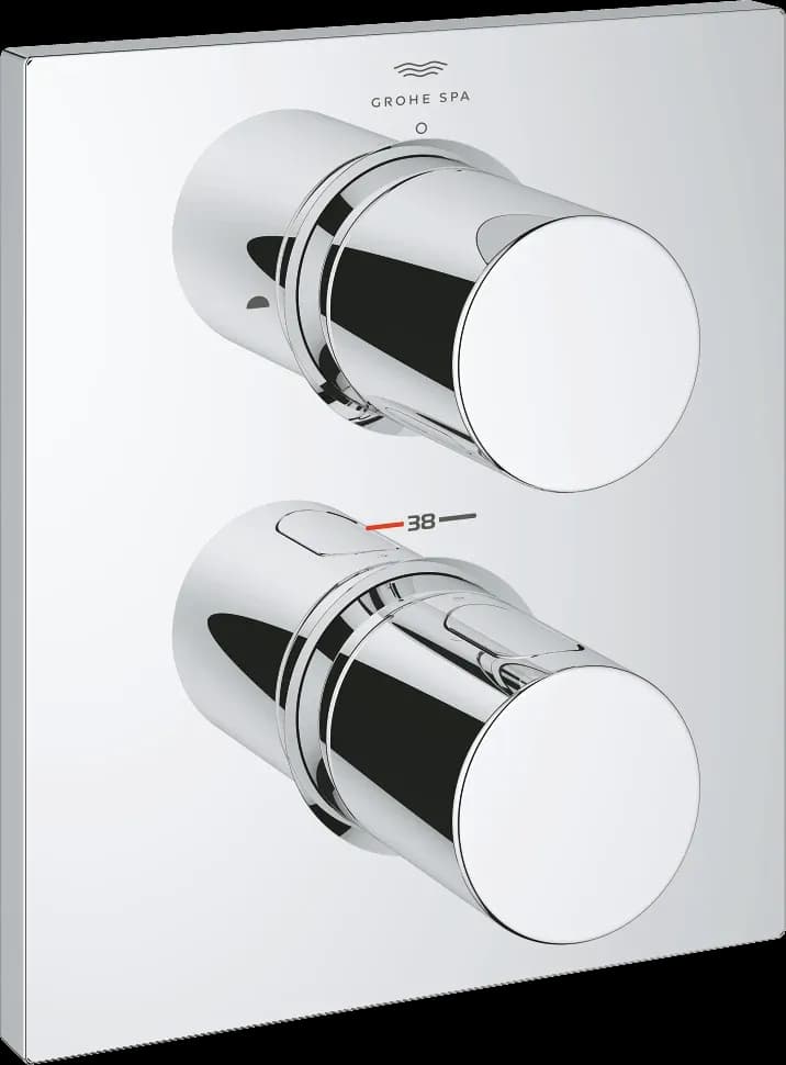 GROHE Grohtherm F Elemente de control pentru termostat cu divertor cu două căi integrat