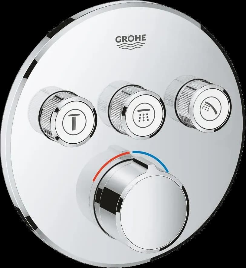 GROHE SmartControl Unitate încastrată cu 3 valve